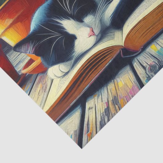 本の庭で眠るタキシード猫|過去記事 薄葉紙 (詳細)