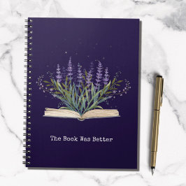 本の引用文から育つラベンダー読の花 ノートブック