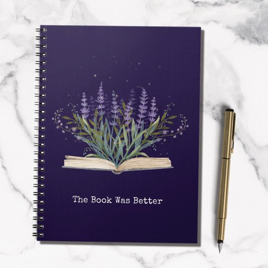 本の引用文から育つラベンダー読の花 ノートブック