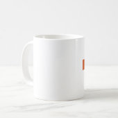 本の忍者のオレンジアクセントのマグ コーヒーマグカップ (正面左)