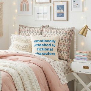 本の愛おもしろい情感情引用文ユーモア本のような青 クッション