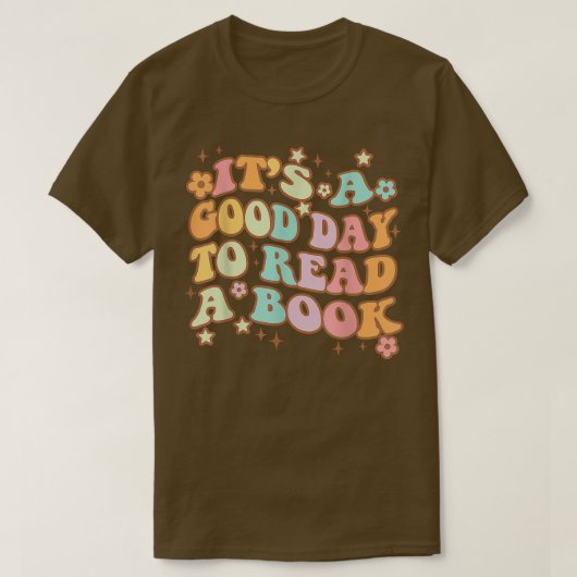 本の愛のための本の読贈り物が良い日だ Tシャツ (デザイン正面)