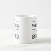 本の愛好家のためのパーソナライズされた面白い引用 コーヒーマグカップ (中央)