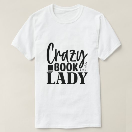 本の愛好家のためのユニークでクレイジーなデザイン Tシャツ (デザイン正面)