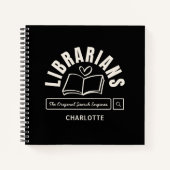 本の愛好家のための司書のための面白い文句 スパイラルノート ノートブック (正面)