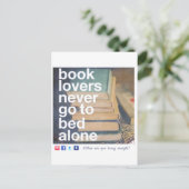 本の愛好家 - 本好きな人 ポストカード (スタンド正面)