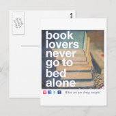 本の愛好家 - 本好きな人 ポストカード (正面/裏面)