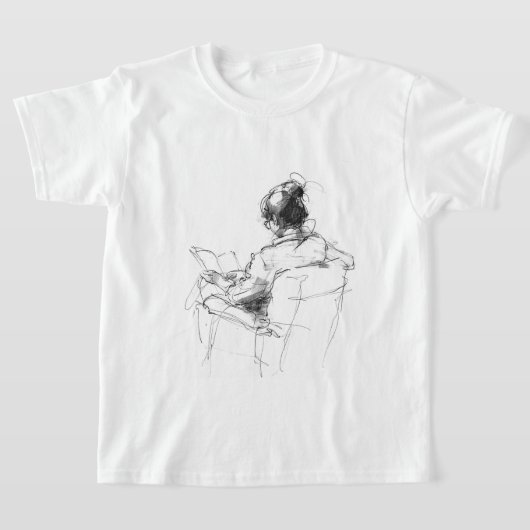 本の愛好家 読書のひととき – 心地よい読者 Tシャツ (レイダウン)