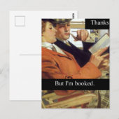 本の愛読者へ 読者からの返事 でも予定が入ってるんです ポストカード (正面/裏面)