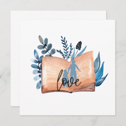 本の愛 招待状 (正面/裏面)