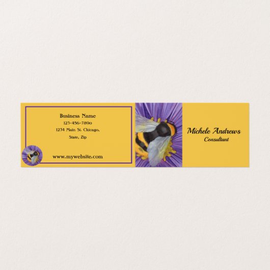 本の折目の名刺の蜜蜂 名刺 (外部フラット)