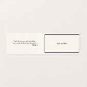 本の折目の名刺の評議員のラベンダーのアイリス 名刺 (内部フラット)