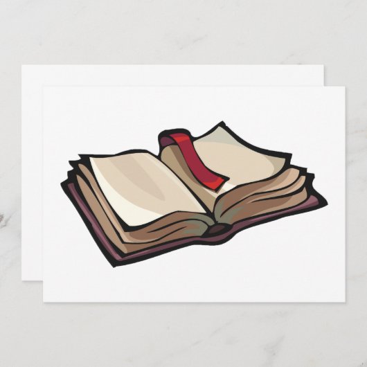 本の招待状を開けて下さい 招待状 (正面/裏面)