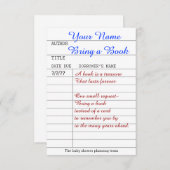 本の挿入物を持って来て下さい エンクロージャーカード (正面/裏面)