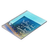 本の書作家宣言で青い雰囲気 ノートブック (左側)