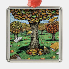 本の木のオーナメント メタルオーナメント