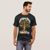本の木の教師ギフト 教えることの喜びを讃えて Tシャツ (正面フル)