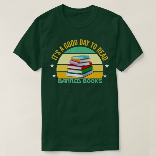 本の本を禁じた読ら良い読日だ Tシャツ (デザイン正面)