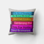 本の枕の退職したな読者の積み重ね クッション (裏面)