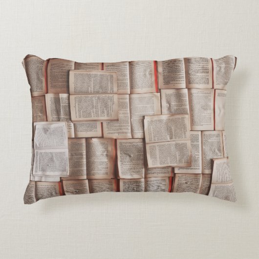 本の枕 アクセントクッション (正面)