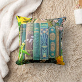 本の棘と花（緑） クッション (ブランケット)