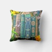 本の棘と花（緑） クッション (裏面)