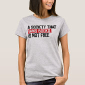 本の検閲をする社会は自由ではない Tシャツ (正面)