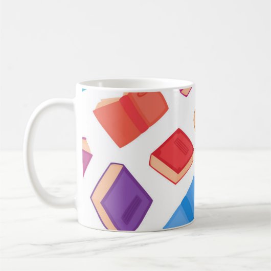 本の模様 コーヒーマグカップ (左)