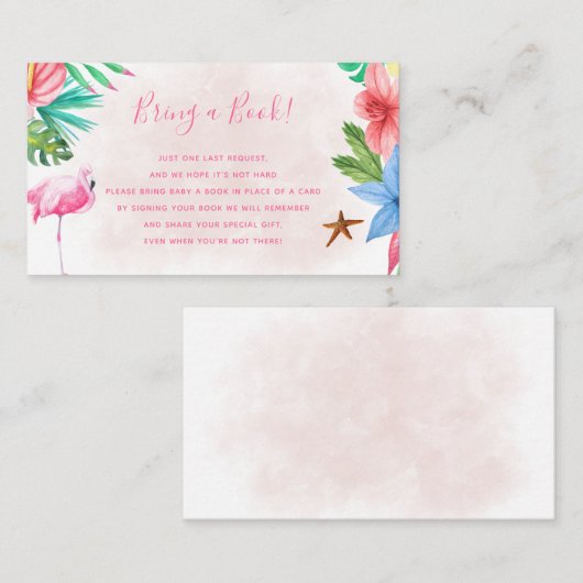 本の熱帯の赤ちゃんシャワーを持ってくる エンクロージャーカード (正面/裏面)