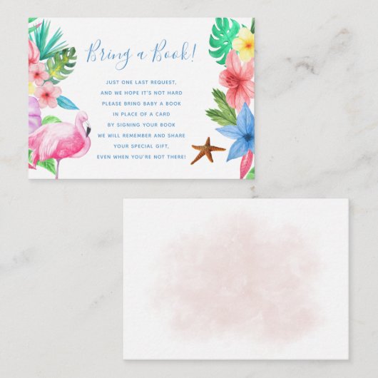 本の熱帯の赤ちゃんシャワー挿入カードを持って来る エンクロージャーカード (正面/裏面)