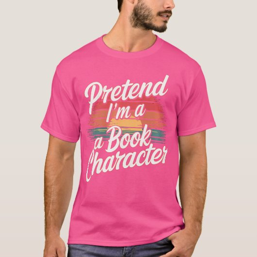 本の登場人物になりきり 読者 ファン コスプレ Tシャツ (正面)