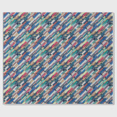 本の積み重ね ラッピングペーパー (フラット)