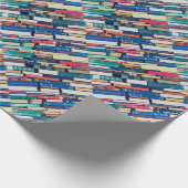 本の積み重ね ラッピングペーパー (角)