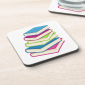 本の積み重カラフルね コースター (左側)