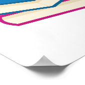 本の積み重カラフルね ポスター (角)