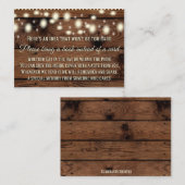 本の素朴カード、赤ちゃんシャワーインサート、カードを持参 エンクロージャーカード (正面/裏面)