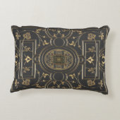 本の素朴表紙のクッション金箔の植物 アクセントクッション (裏面)