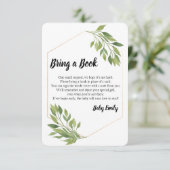 本の緑の赤ちゃんエレガントシャワーを持ってくる エンクロージャーカード (スタンド正面)