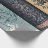 本の脊柱のDecoupageポスター ラッピングペーパー (角)