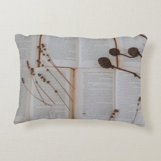 本の花の乾燥 アクセントクッション (裏面)