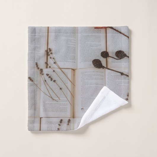 本の花の乾燥 ウォッシュタオル (ウォッシュタオル)