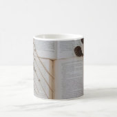 本の花の乾燥 コーヒーマグカップ (中央)