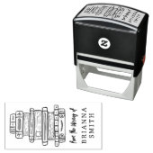 本の蔵書から手描きのブックプレート セルフインキングスタンプ (インサイチュ)