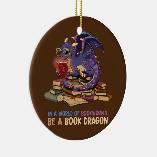本の虫でいっぱいの世界で本の龍になる セラミックオーナメント (右)