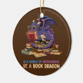 本の虫でいっぱいの世界で本の龍になる セラミックオーナメント (左)