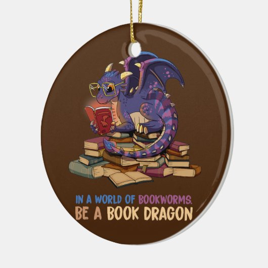 本の虫でいっぱいの世界で本の龍になる セラミックオーナメント (左)