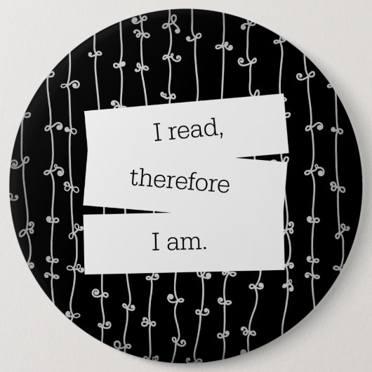 本の虫のモットーボタン 缶バッジ (正面)