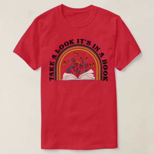 本の虫の中で見読る Tシャツ (デザイン正面)
