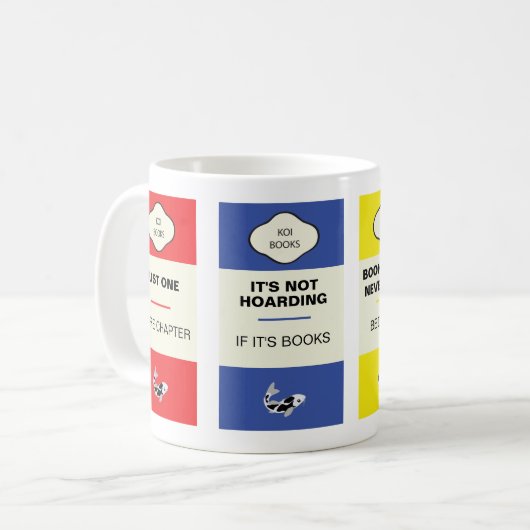 本の虫の多彩な愛書家 コーヒーマグカップ (正面左)