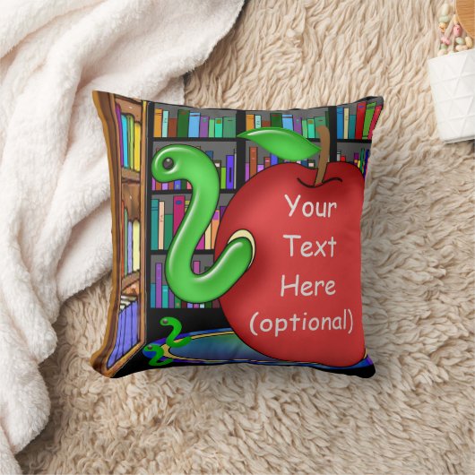 本の虫の装飾用クッション クッション (ブランケット)